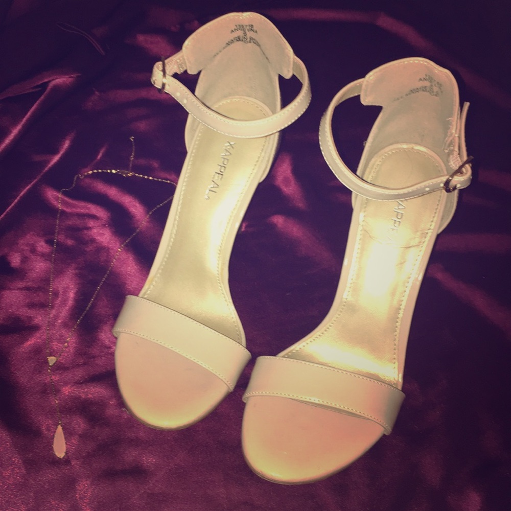 Nude AnkleStrap Evening Stiletto